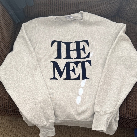 Champion Other - THE MET Logo Crewneck Sweatshirt - Light Gray SZ L